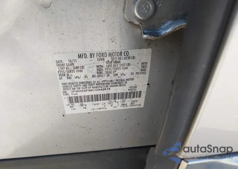 2012 Ford Explorer Limited from USA, damaged, VIN 1FMHK8F86CGA42818